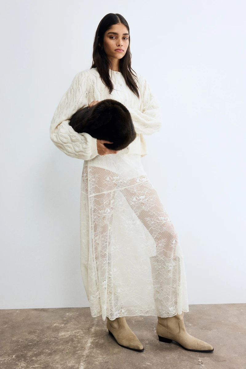 Chandail en tricot pointelle