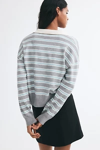 Fine-Knit Polo Shirt