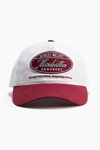 Casquette en sergé de coton avec motif
