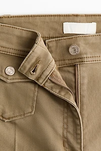 Flared ankle-length trousers