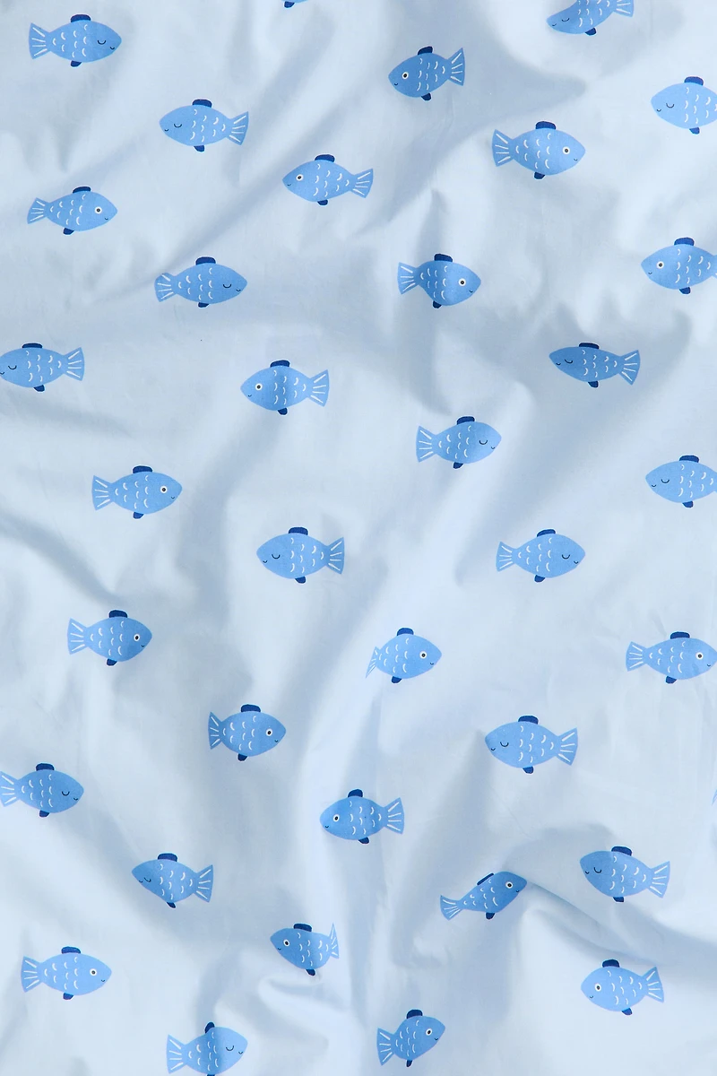 Parure de couette lit simple avec décor imprimé