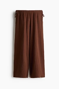 Pantalon en mousseline avec cordon de serrage