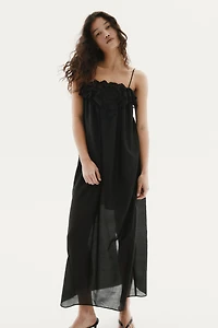 Lace-Trimmed Slip Dress