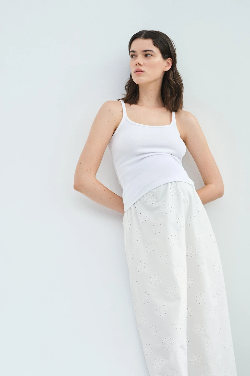 MAMA Eyelet-Embroidered Skirt