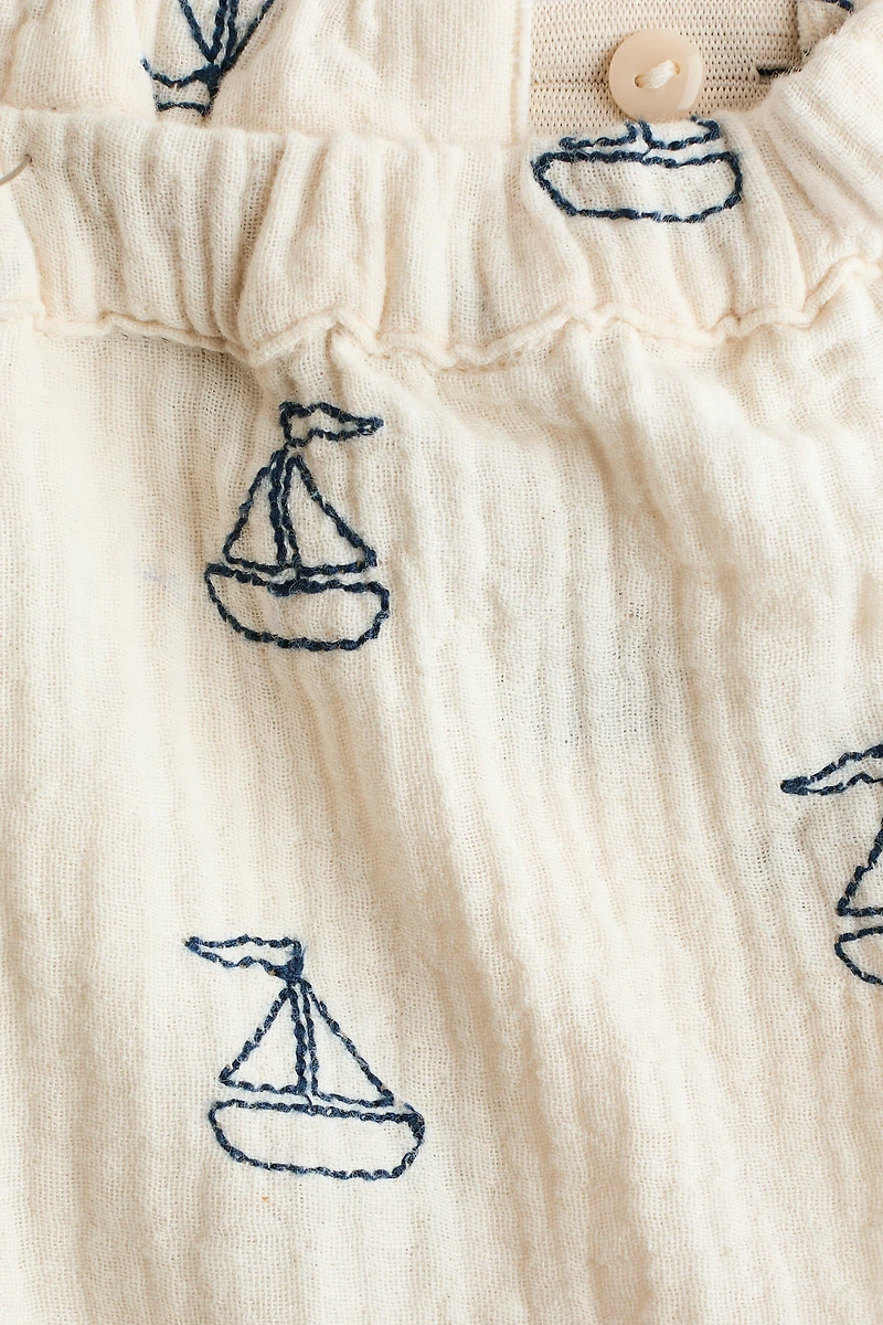 Ensemble 2 pièces en coton avec chemise et short