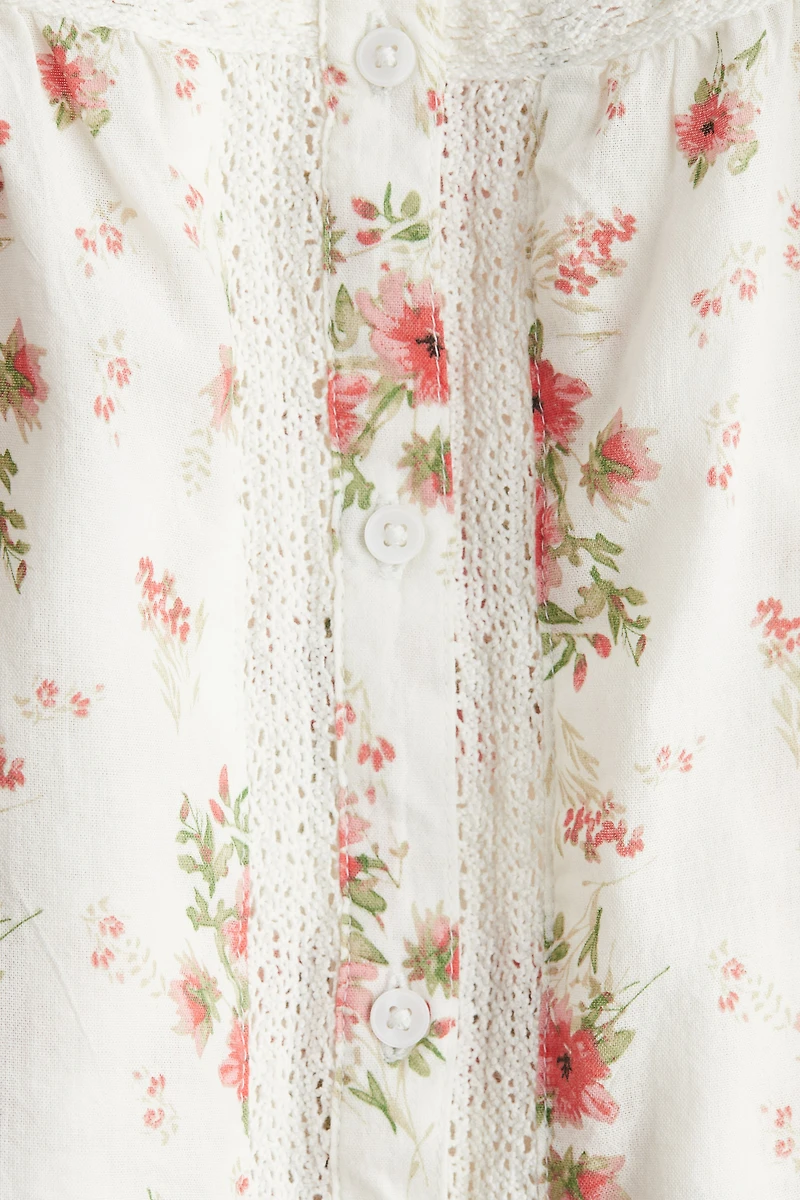 Lace-Detail Strappy Top
