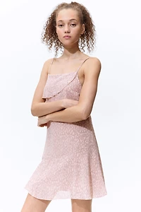 Robe à bretelles fines avec rubans nouer