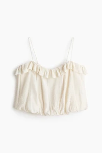 Bubble-Hem Strappy Top