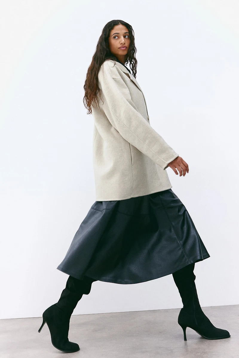 Manteau en laine mélangée
