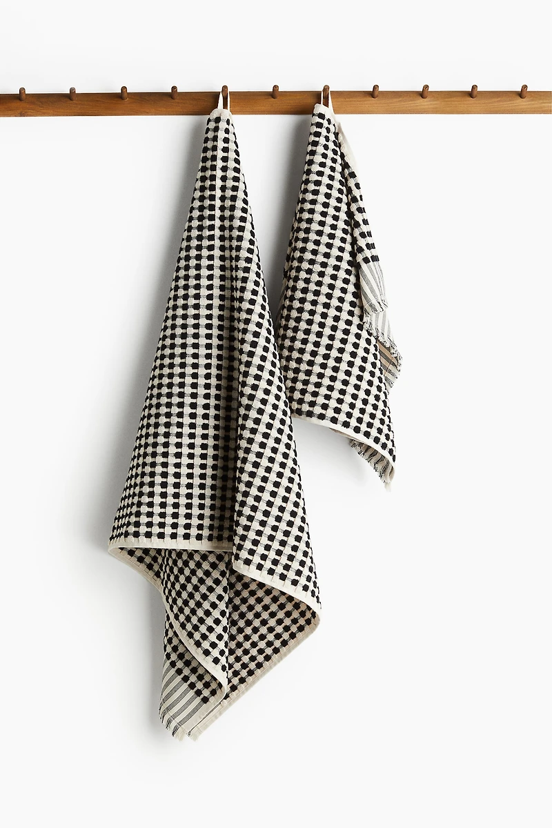 Patterned Cotton Terry Bath Towel