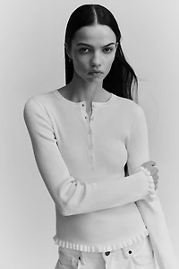 Haut en tricot côtelé