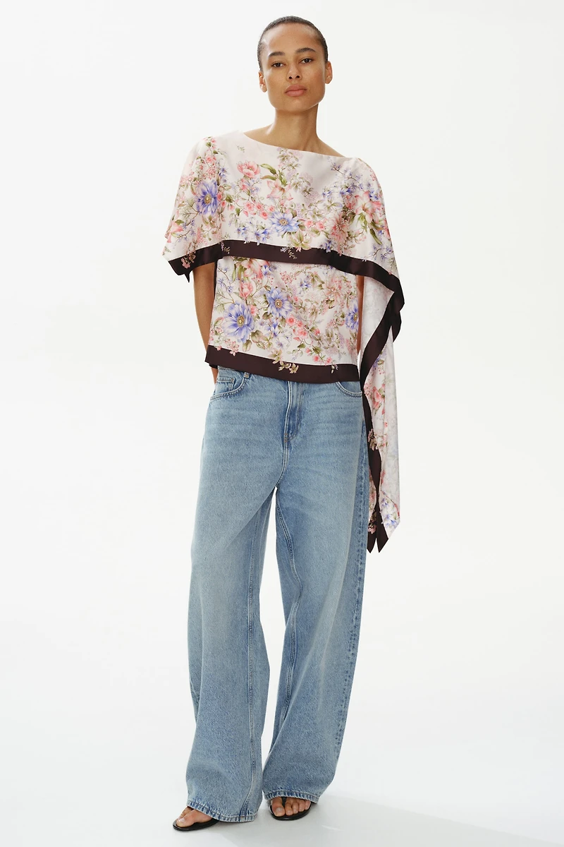 Draped-Panel Top