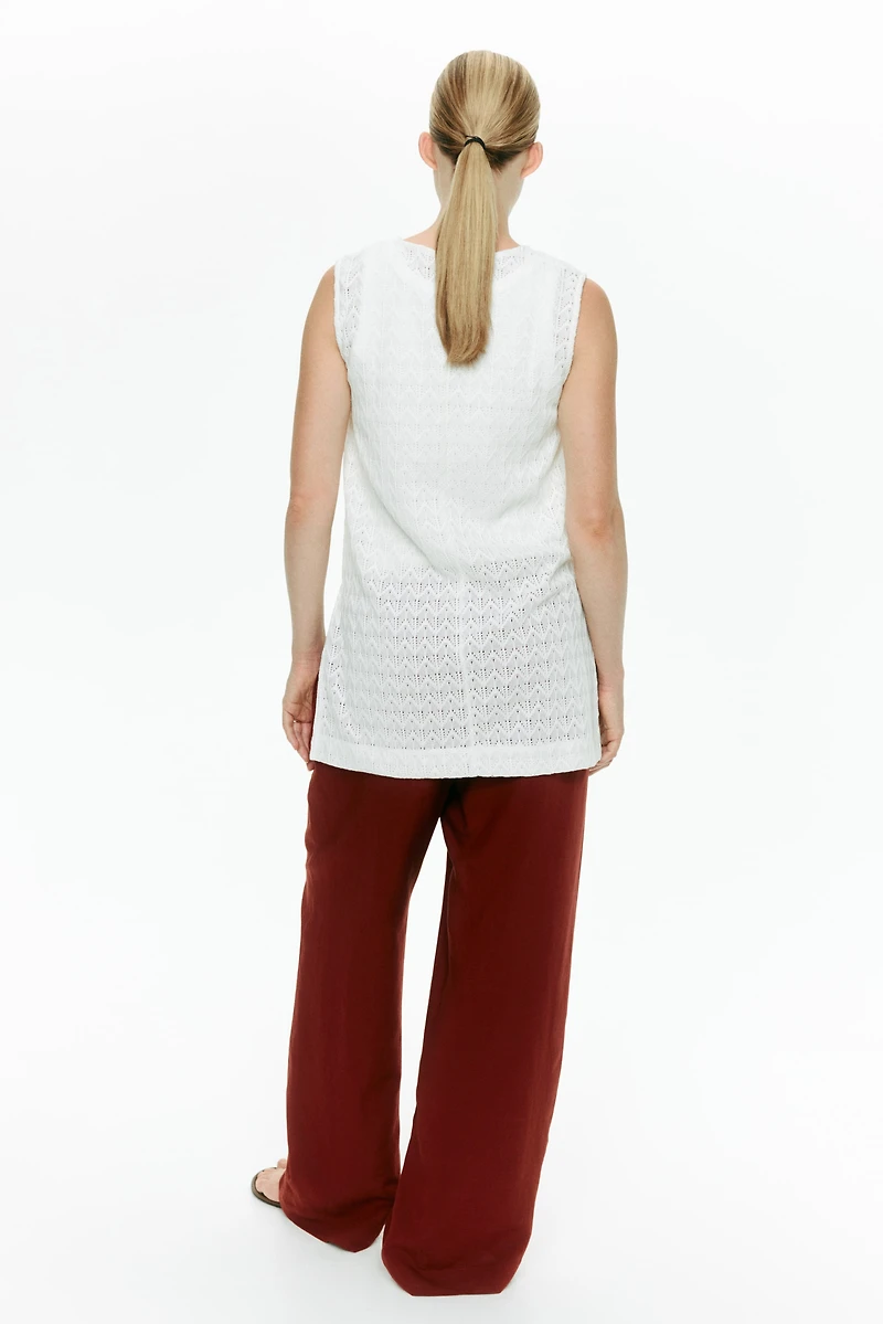 MAMA Linen-Blend Drawstring Pants