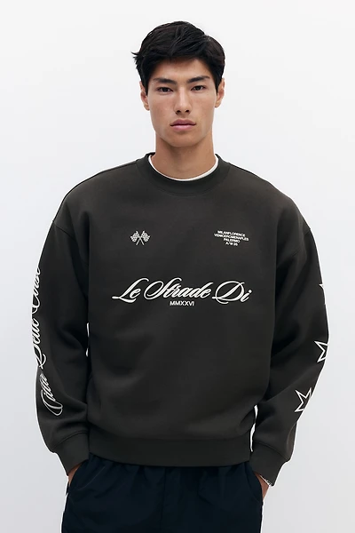 Oversized Printed Sweatshirt