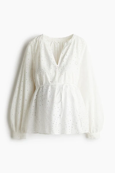 Blouse MAMA Before & After en broderie anglaise