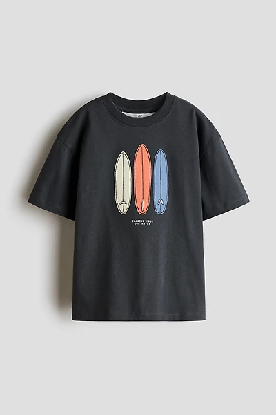 T-Shirt with Embroidered Motif