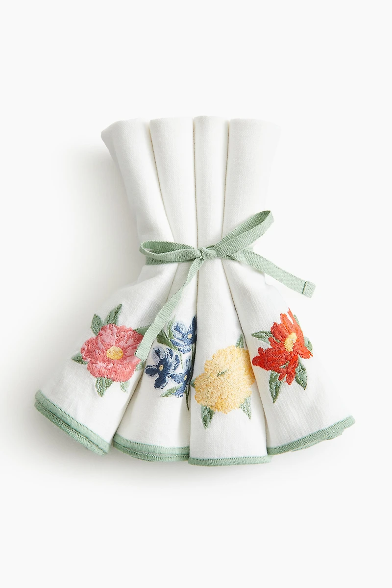 4-pack Embroidered Napkins