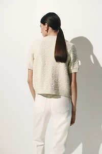 Textured-Knit Cardigan