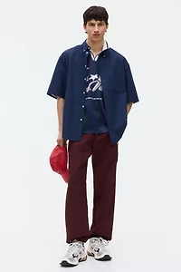 Relaxed-Fit Short-Sleeved Oxford Shirt