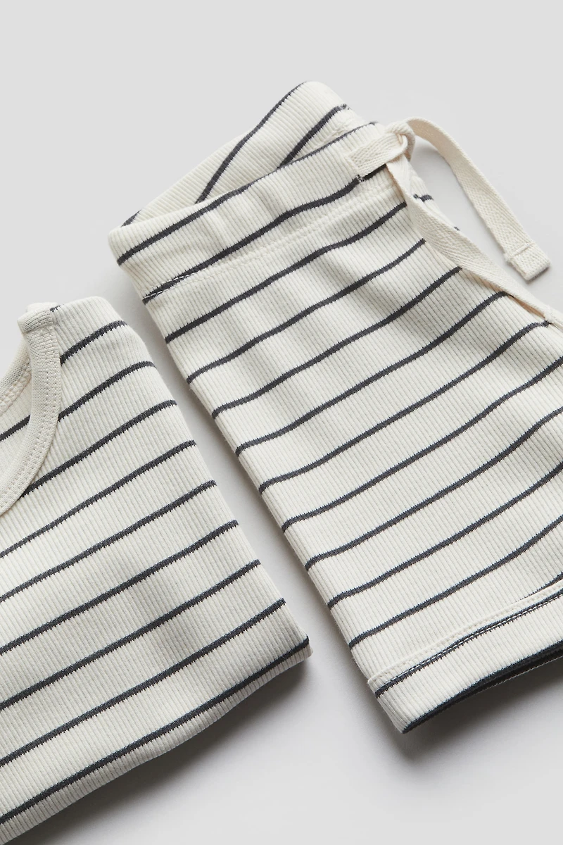 Ensemble 2 pièces en coton côtelé