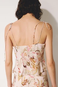 Tie-Strap Viscose-Blend Top