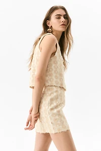 Appliquéd Mini Skirt
