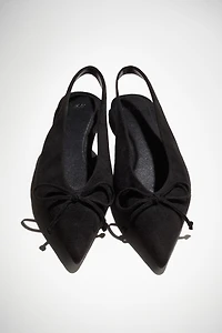 Bow-Decorated Slingbacks