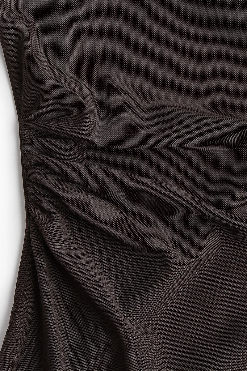 Draped Mesh Dress