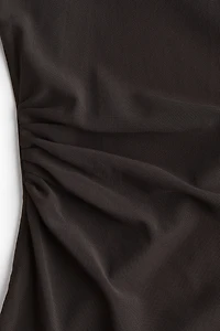 Draped Mesh Dress