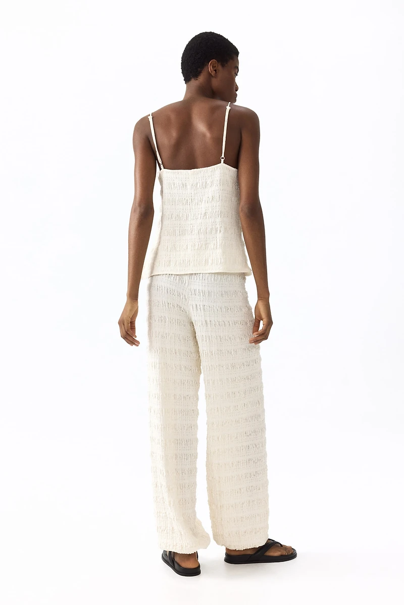 Textured Jersey Balloon-Leg Pants