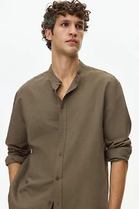 Relaxed-Fit Linen-Blend Shirt