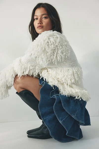 Jupe à étages en denim