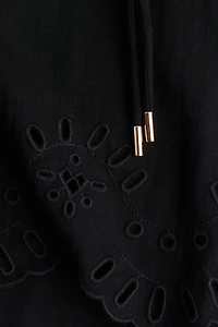 Shirt Dress with Eyelet Embroidery