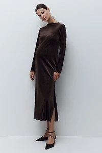 MAMA Glittery velour dress