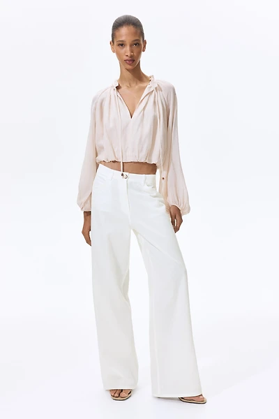 Pantalon en lin mélangé