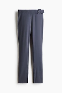 Belt-Detail Nylon Pants