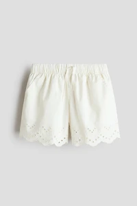 Shorts with Eyelet Embroidery