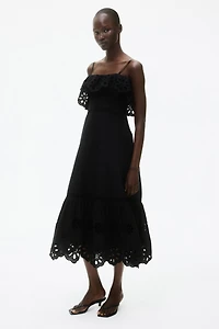 Cotton Dress with Eyelet Embroidery