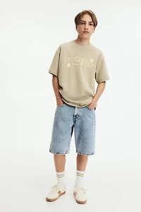 Loose-Fit Denim Shorts