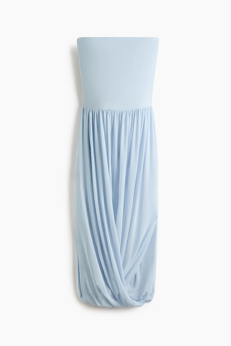 Bubble-Hem Bandeau Dress