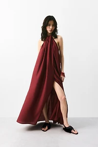 Maxi halterneck dress