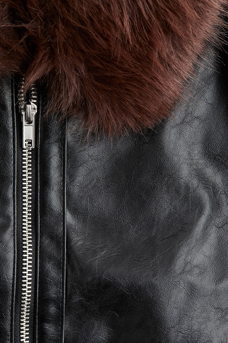 Jacket with Fluffy Collar