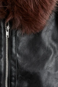 Jacket with Fluffy Collar