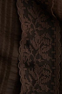 Lace-Trimmed Shirt Dress