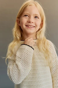 Open-Knit Cotton Sweater