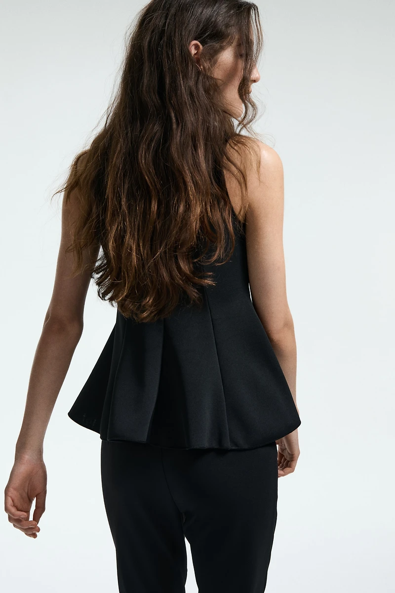 Sleeveless Peplum Top