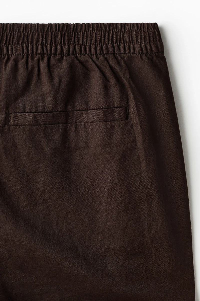 Regular-Fit Linen-Blend Shorts