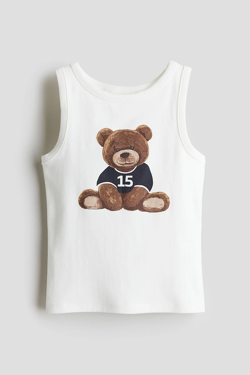 Printed Cotton Tank Top