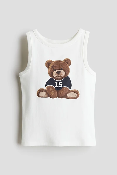 Printed Cotton Tank Top