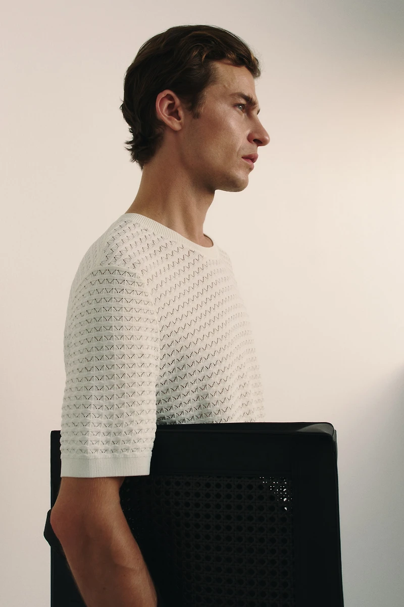 Slim-Fit Knit T-Shirt